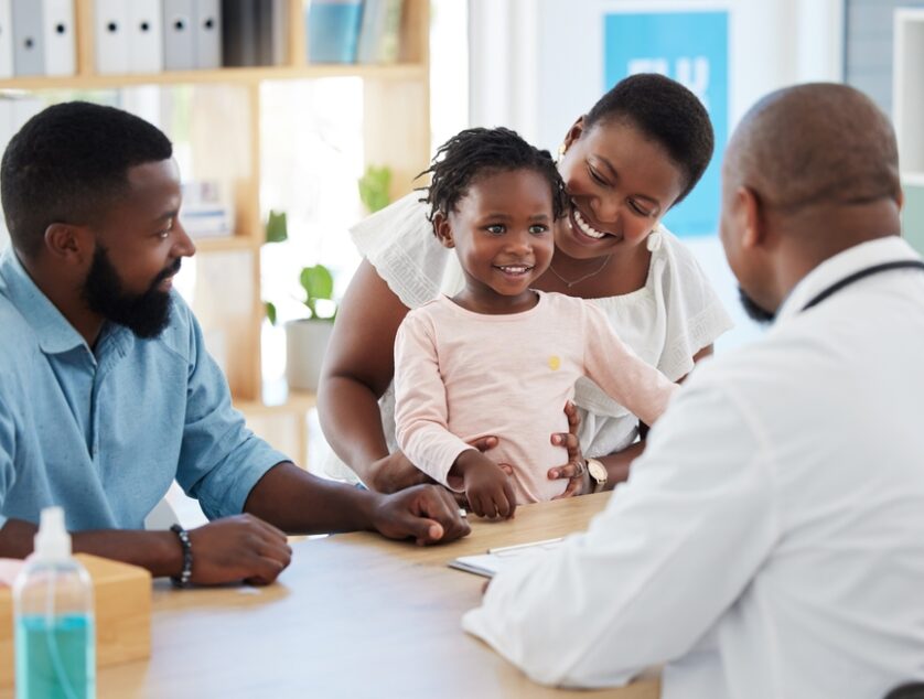 Black Family With Black Doctor