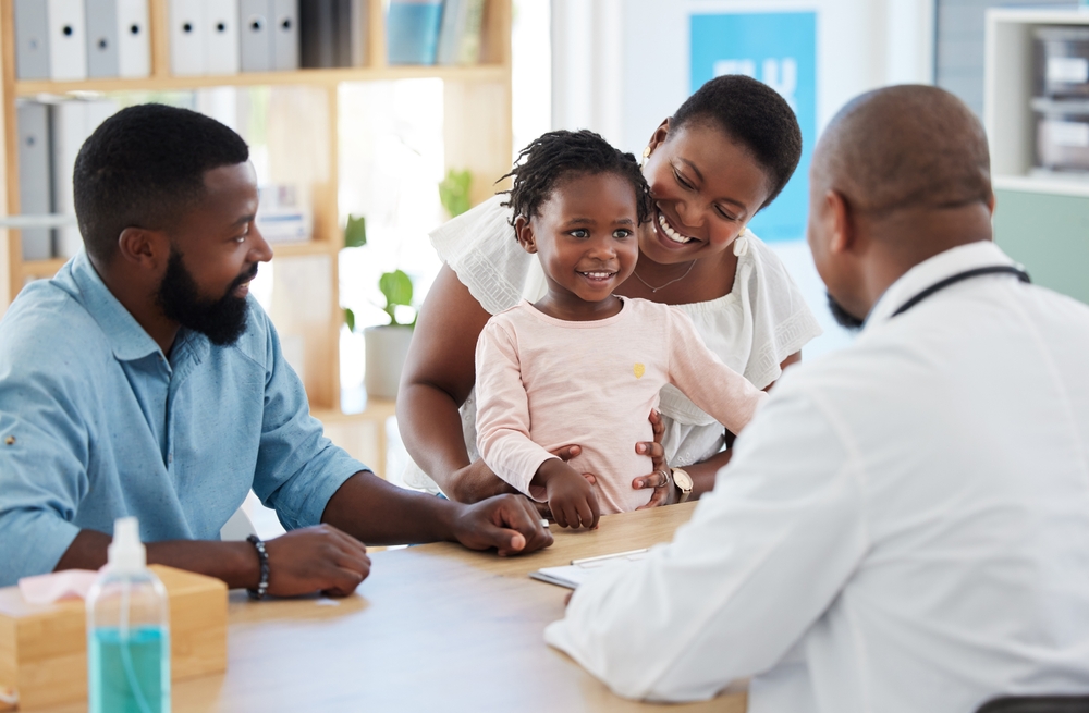 Black Family With Black Doctor