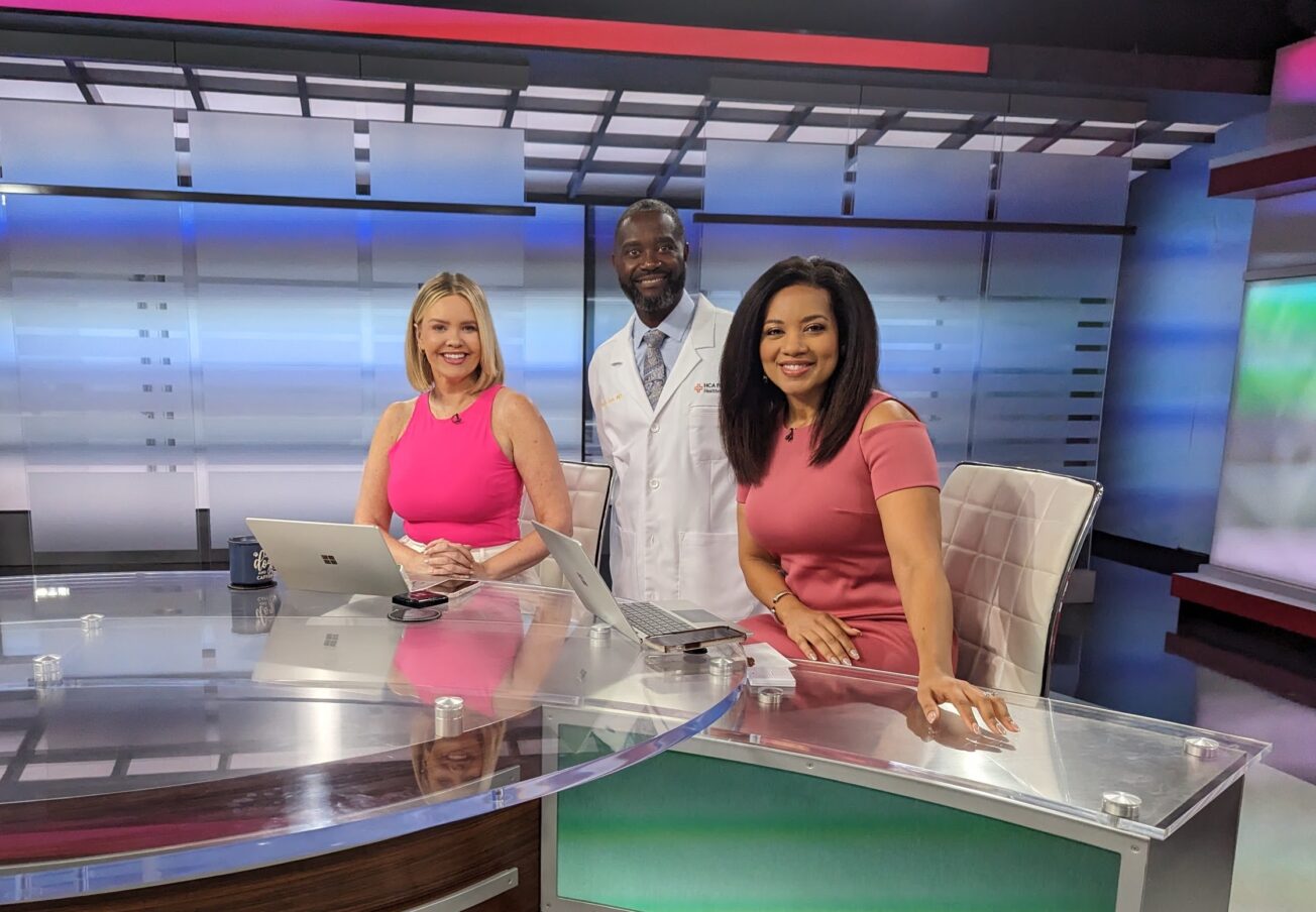 Dr. Duron Lee With WKMG Anchors